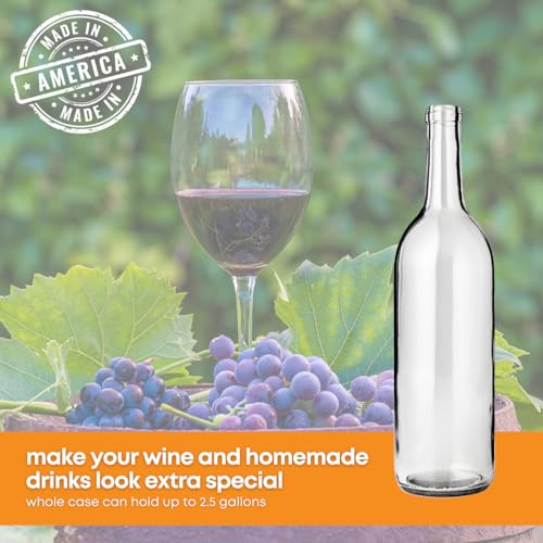 FastRack 24 - 750ml W5 Clear Bordeaux Wine Bottles-2 Cases, 750ml