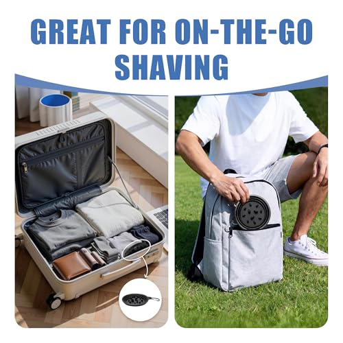 Ezcora Foldable Silicone Shaving Bowl with Carabiner & Non-Slip Base