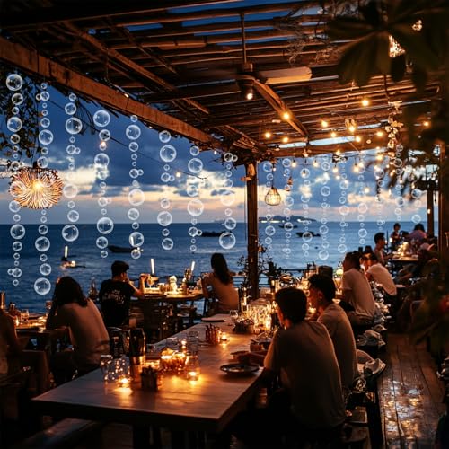 Under The Sea White Bubble Garlands - 6 Strings for Mermaid Parties