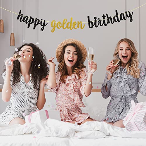Golden Birthday Banner for 5th, 21st, 30th & 50th Celebrations