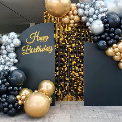 Glitter Gold Happy Birthday Sign for Backdrop - Elegant Party Decor