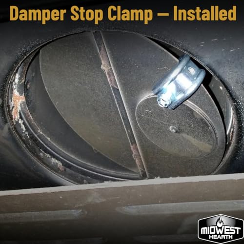 Midwest Hearth Fireplace Damper Clamp for Gas Logs - FHA Approved Steel