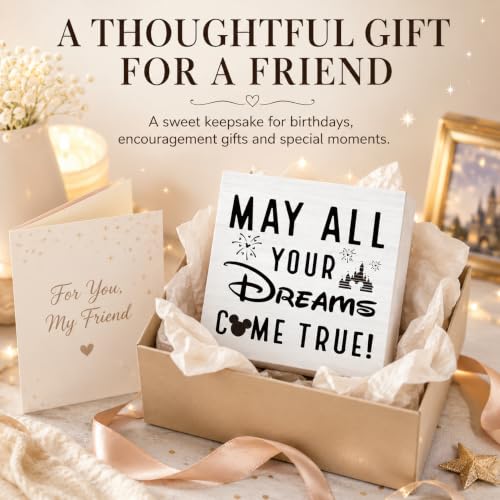 Mouse Theme Inspirational Wood Box Sign - Style 2 - Desk Decor