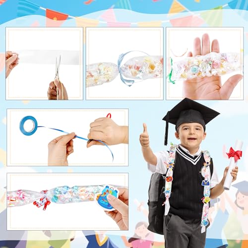 220 Pcs Kids Graduation Candy Lei Making Kit - Blue Set