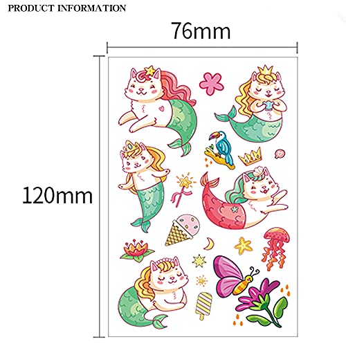 Felico 120Pcs Temporary Tattoos for Kids, Waterproof Cartoon Party Favors