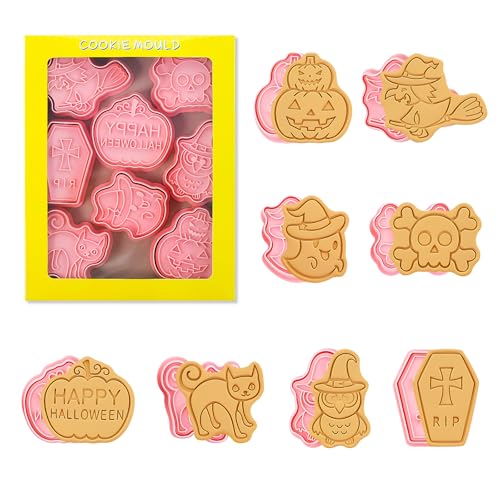 Halloween Cookie Cutters Set - 8 Fun Shapes for Kids & Parties