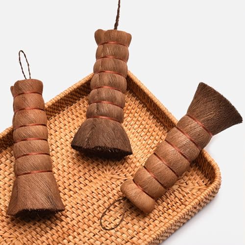 Natural Palm Fiber Dish Brush - Non-Scratch Kitchen Scrub Brush