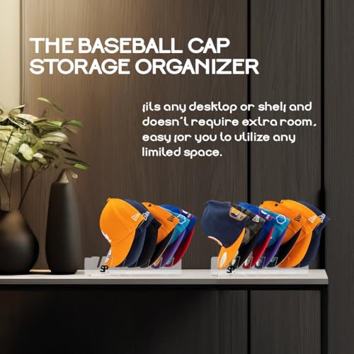 Clear Acrylic Hat Stand Organizer for Baseball Caps - 2 Pack