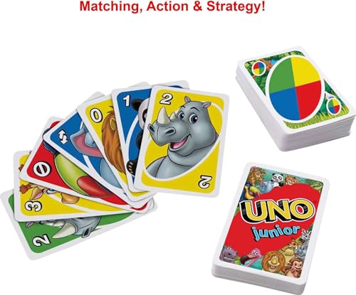Mattel UNO Junior Card Game - Original Edition for Kids Ages 3+