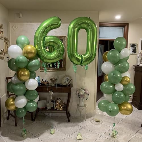 40 Inch Green Number 9 Balloon - Foil Mylar for Parties & Events