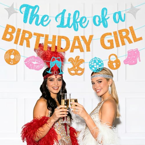 Showgirl Birthday Girl Banner | Glamorous Party Decor