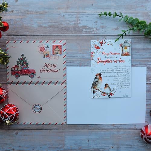 Christmas Card for Daughter In Law with Envelope and Seal