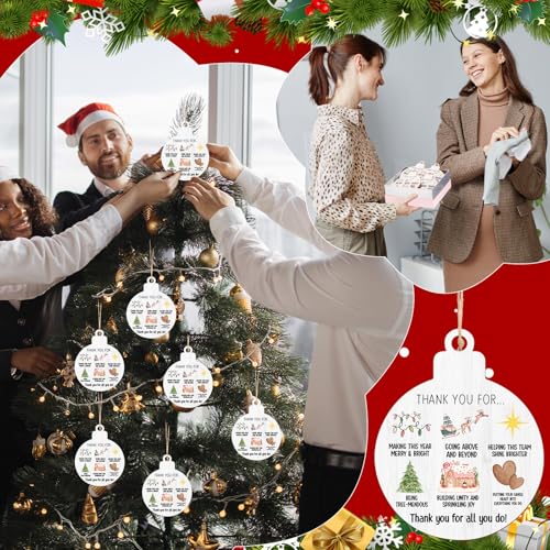 20 Pcs Christmas Card Holder Ornaments for Office & Employee Gifts