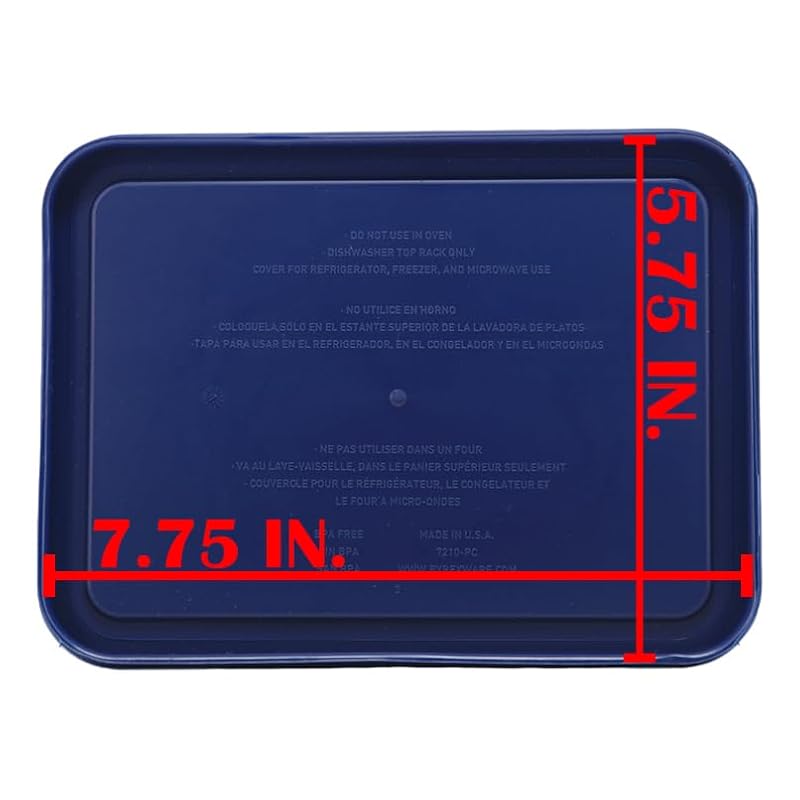 Pyrex 7210-PC 3-Cup Blue Replacement Food Storage Lids (2-Pack)