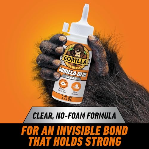 Gorilla Clear Glue, All Purpose Polyurethane, 3.75 oz Bottle, 2-Pack