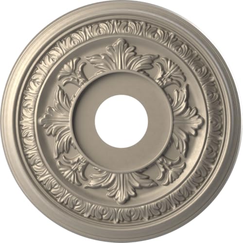 Ekena Millwork 16-inch Silver Baltimore Thermoformed PVC Ceiling Medallion - Fits Canopies up to 6.5"