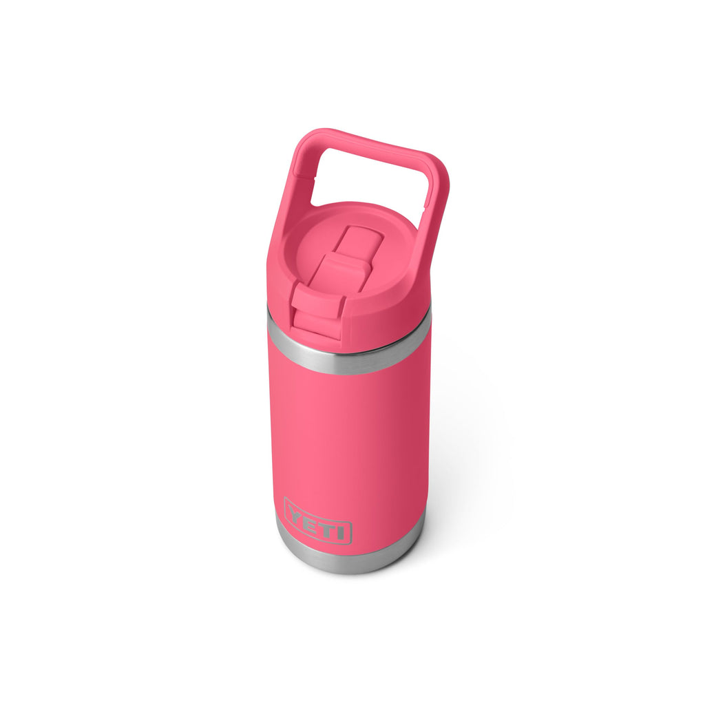 YETI Rambler Jr. 12 oz Kids Bottle, with Straw Cap, Tropical Pink