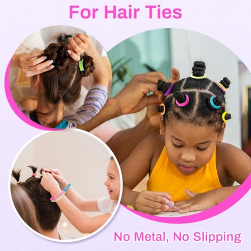 Glow in the Dark Jelly Bracelets & Hair Ties - 30 Pack Neon 80s Accessories