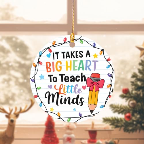 Teacher Christmas Ornament, Ceramic Appreciation Keepsake Gift