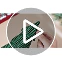 Qunclay 3 Pcs Rattan Christmas Tree Tabletop Decor - Classic Xmas Color