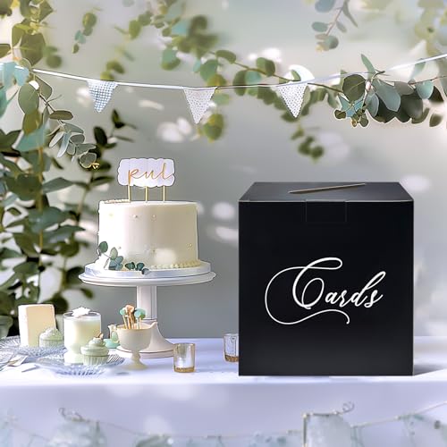 Black and White Card Box for Weddings, Birthdays & Parties