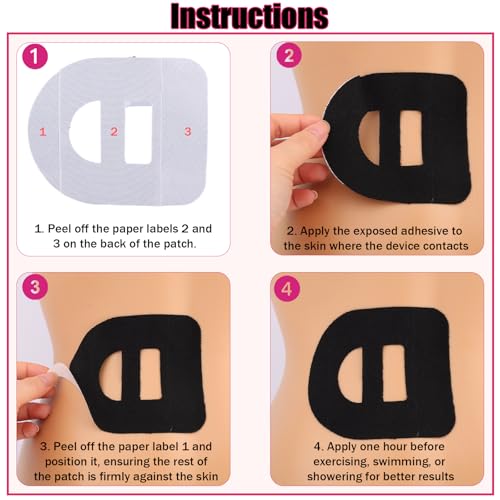 30pcs Adhesive Patches for Omnipod 5, 10 Colors Waterproof Sweatproof Breathable Overpatches Ultra-Slim Sensor Covers Stickers with Strap CGM Tape for Omnipod 5 Users
