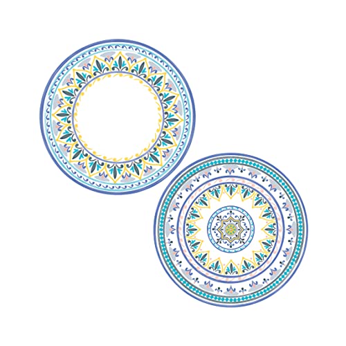 Talking Tables Moroccan Yellow & Blue Paper Party Plates - 12 Pack