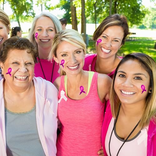 Pink Ribbon Temporary Tattoos Breast Cancer Awareness 96 Pcs