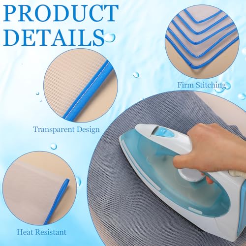 Hahafelt 5-Pack Heat Resistant Mesh Ironing Pressing Cloth 15.75x23.62in