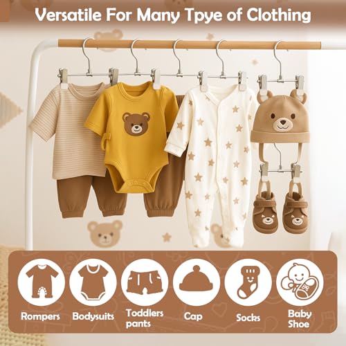 Mity Rain 10-Pack Baby Hangers with 360° Rotatable Clips