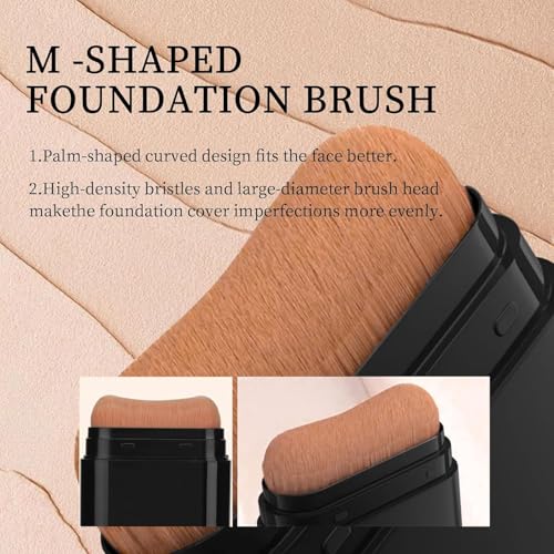Phanund 2-in-1 Dual-Ended Foundation & Concealer Stick with Brush 05 Deep Wheat