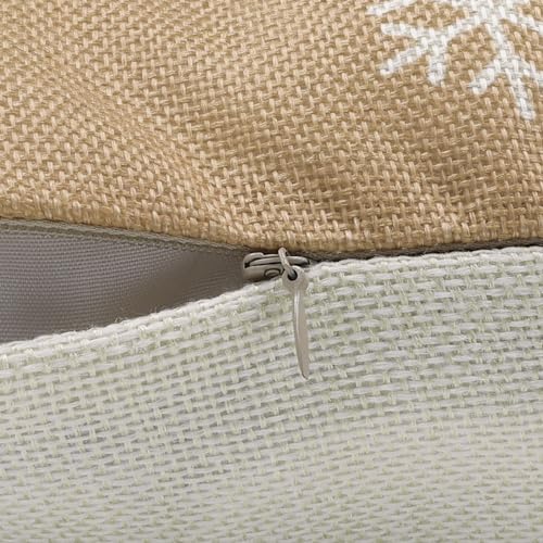 Bonhause Christmas Gingerbread Throw Pillow Covers 18x18 Inch Set of 4 - Brown