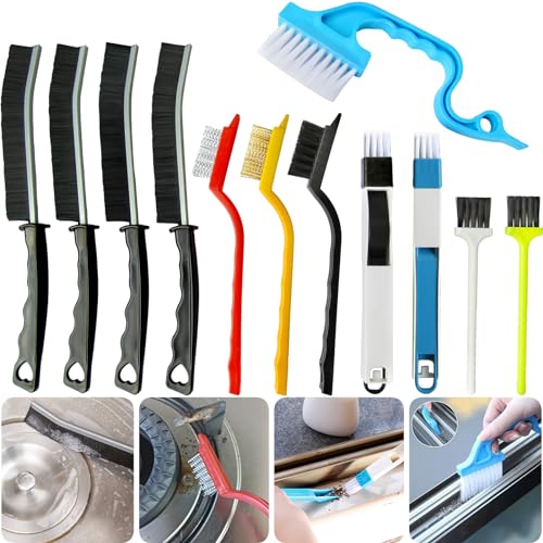 CRAFNEW 12-Piece Crevice Cleaning Brush Set for Deep Cleaning