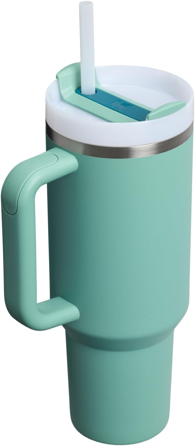 STANLEY Quencher H2.0 Tumbler - 40 oz Insulated Stainless Steel Cup with Handle & Straw | BPA-Free | Spring Green