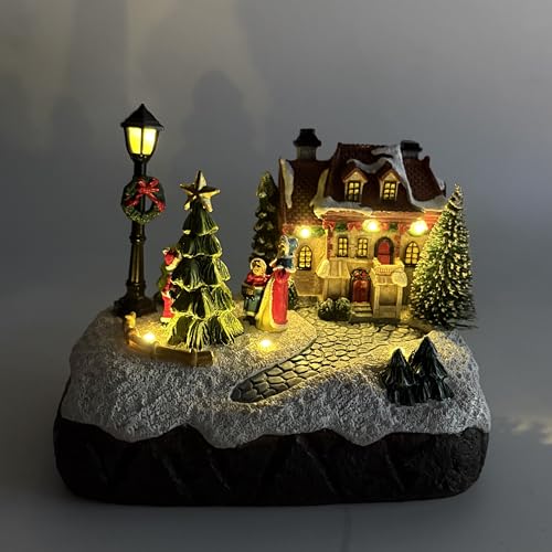 Christmas Village Houses Scene Lighted Figurine - Indoor Holiday Decor - Winter Gift - Variation of THIS listing