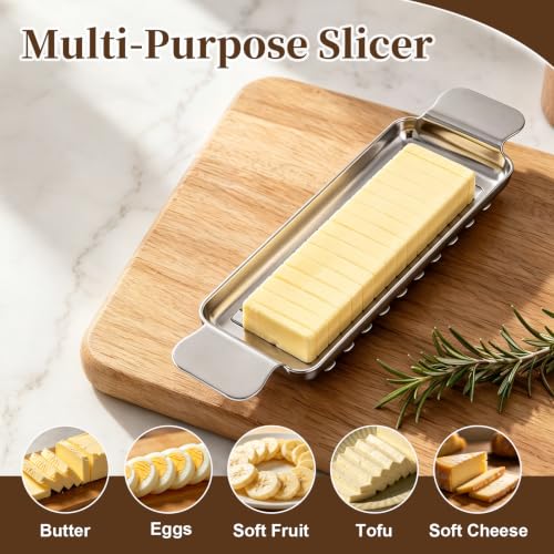 Stainless Steel Butter Cutter & Cheese Slicer | Dishwasher-Safe