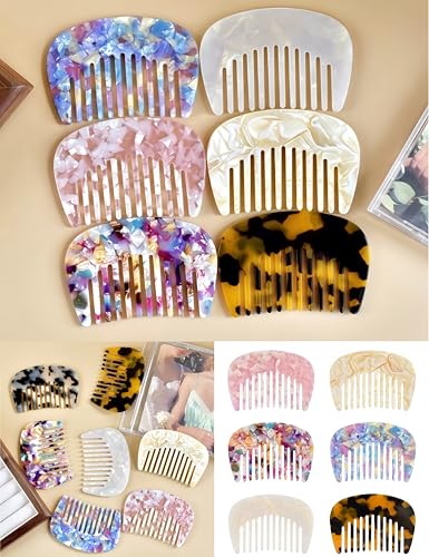 PAVNSO Wide Tooth Mini Comb Travel Portable Hair Comb for Curly Hair