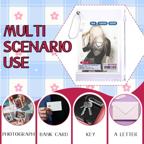 Cute Star Candy Photocard Holder Keychain - Durable PVC Design