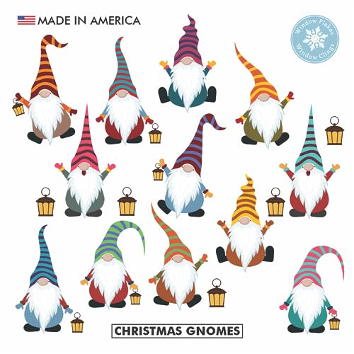 Cute Gnome Laptop Stickers Set - 12 Vinyl Decals for Laptops, Journals & More