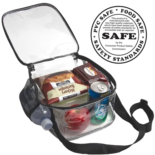 Trail Maker Clear Lunch Bag, Stadium Approved Transparent Tote with Strap