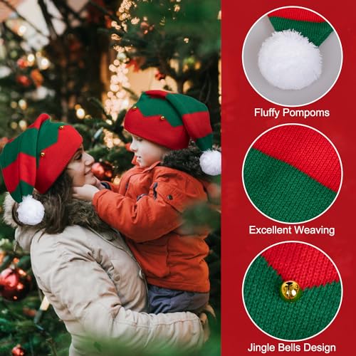Christmas Santa Hat with Jingle Bells for Adults and Kids - 1 Piece