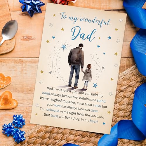 Heartfelt Father's Day Card from Daughter, 8 x 5.3 in with Envelope
