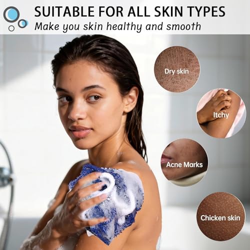 African Net Sponge Authentic Exfoliating Bath Scrubber Pink