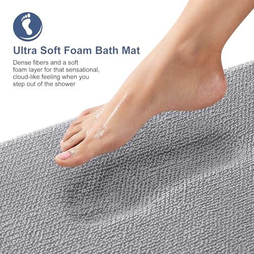 OLANLY Thick Memory Foam Bath Mat 30x20 - Soft, Non-Slip, Quick Dry