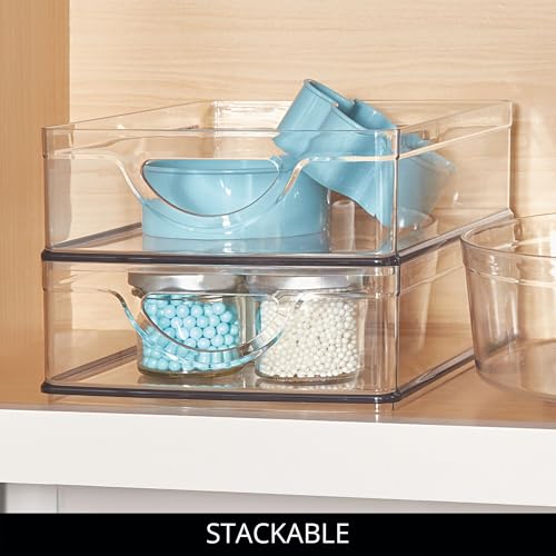 iDesign Stackable Pantry Bin with Handles - Clear, Pack of 4
