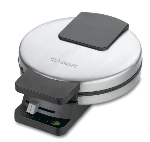 Cuisinart CCJ-500P1 Pulp Control Citrus Juicer, 1, Black/Stainless & WMR-CAP2 Round Classic Waffle Maker, Brushed Stainless,Silver