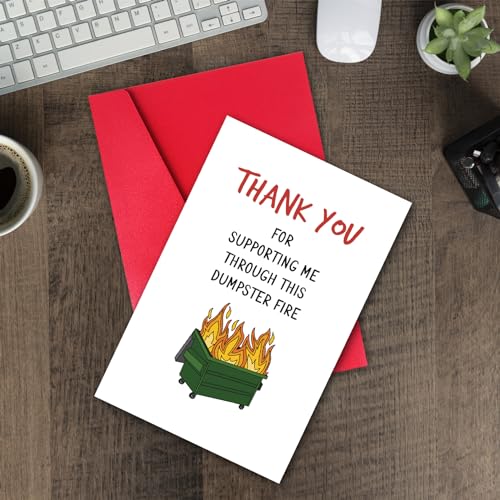 Funny Thank You Card for Friends and Family - 8x5 Inches