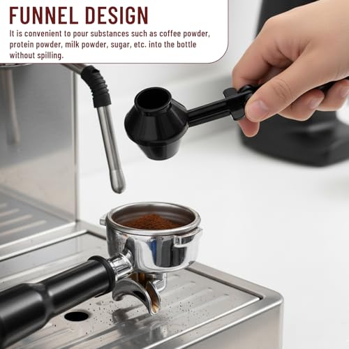 2 Pack Powder Scoop Funnel for Protein & Coffee - Durable ABS