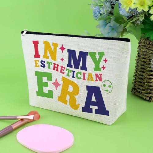 Gevody Esthetician Makeup Bag - Inspirational Cotton Travel Cosmetic Pouch