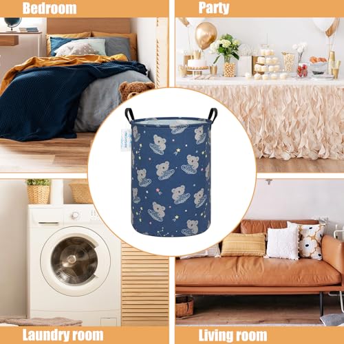 Space Koala Collapsible Laundry Basket - 19.7" Hamper Organizer for Nursery & Home